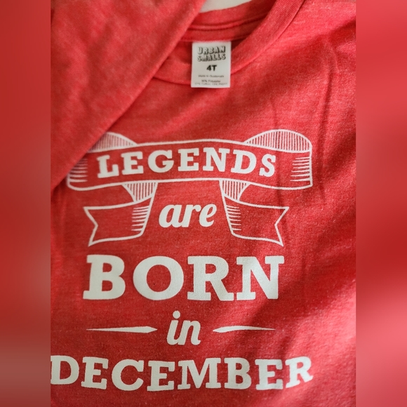 4t Urban Smalls long sleeved December t-shirt Valentine's Day - Picture 3 of 8